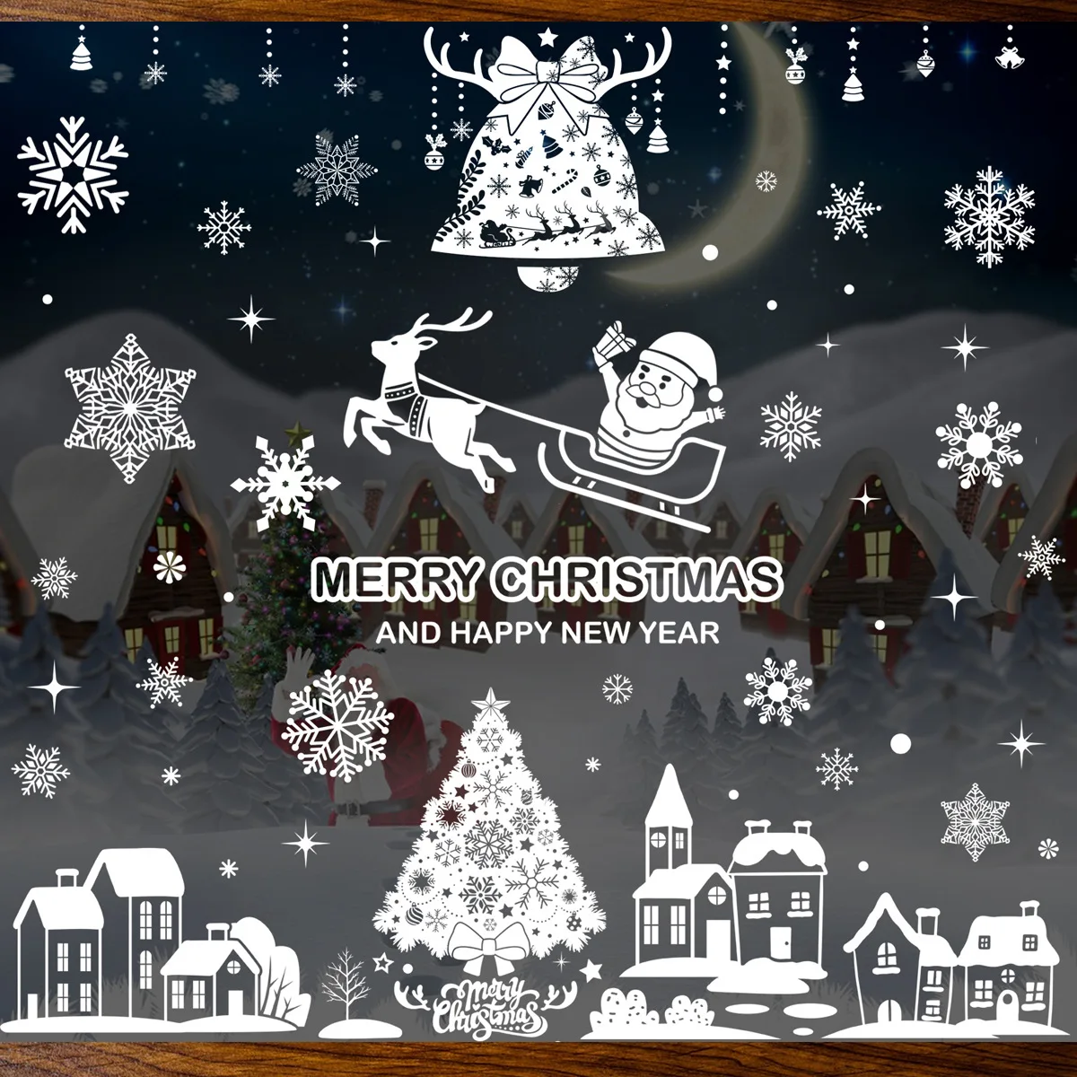 Cartoon Elk Snowman Window Sticker Christmas Wreath Shopping Mall Glass Window Layout Merry Christmas Glass Wall Static Sticker
Cartoon Elk Snowman Window Sticker Christmas Wreath Shopping Mall Glass Window Layout Merry Christmas Glass Wall Static Sticker