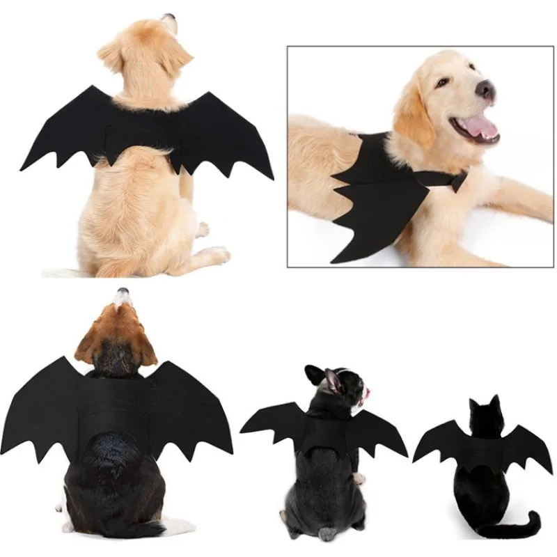 

Pet Dog Cat Bat Wing Cosplay Prop Halloween Costume Outfit Wings Costumes Photo Props Headwear Dog Halloween Costume