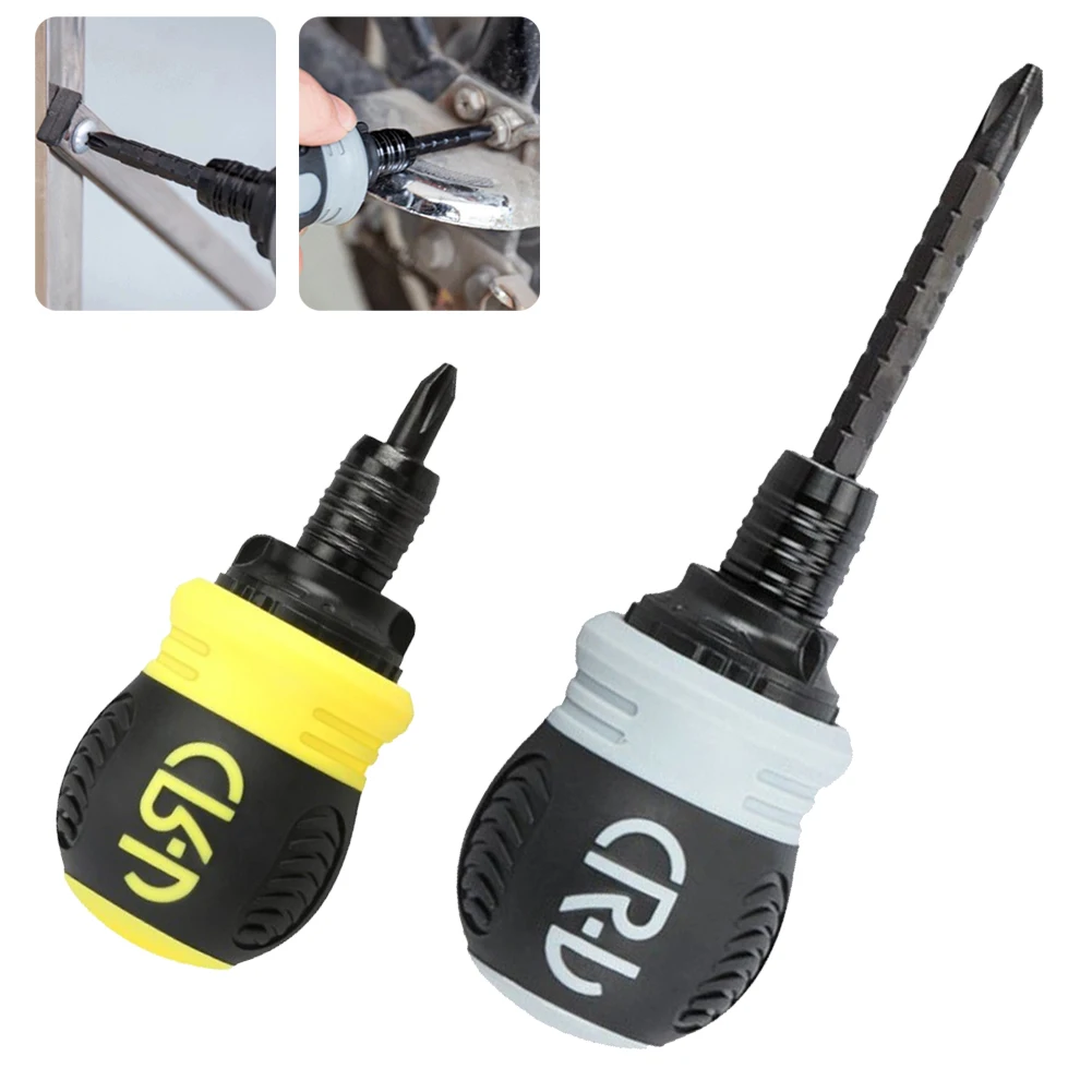 Mini Ratchet Screwdriver Cross Groove Drill Telescopic Dual Purpose Chrome Vanadium Steel Telescopic Labor-Saving Repair Tool
Mini Ratchet Screwdriver Cross Groove Drill Telescopic Dual Purpose Chrome Vanadium Steel Telescopic Labor-Saving Repair Tool