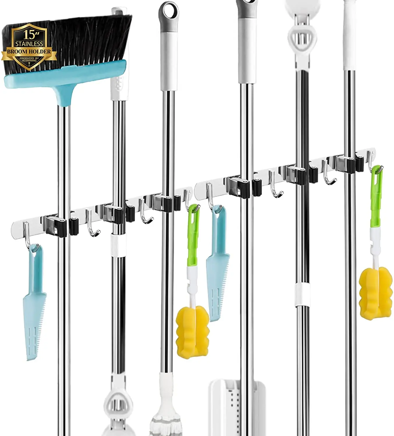 3 Racks 4 Hooks Broom and Mop Holder Wall Mounted Garage Organizer Storage Tool Racks S Self Adhesive Solid Non-slip Wall Hanger
3 Racks 4 Hooks Broom and Mop Holder Wall Mounted Garage Organizer Storage Tool Racks S Self Adhesive Solid Non-slip Wall Hanger