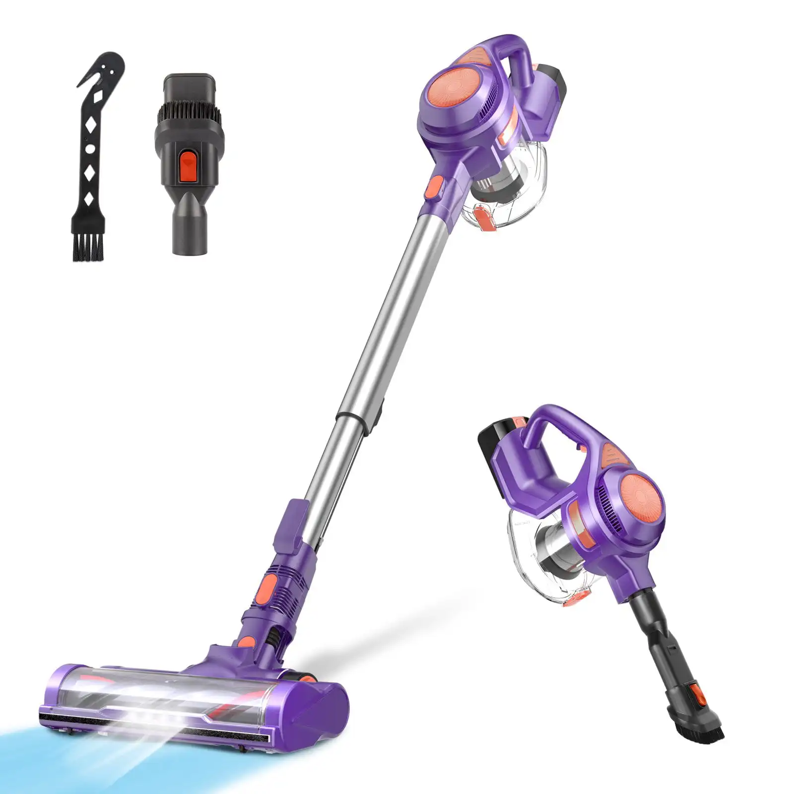 Cordless Stick Vacuum Strong Suction Quiet Lightweight 4 in 1 Cordless Vacuum Cleaner for Home
Cordless Stick Vacuum Strong Suction Quiet Lightweight 4 in 1 Cordless Vacuum Cleaner for Home