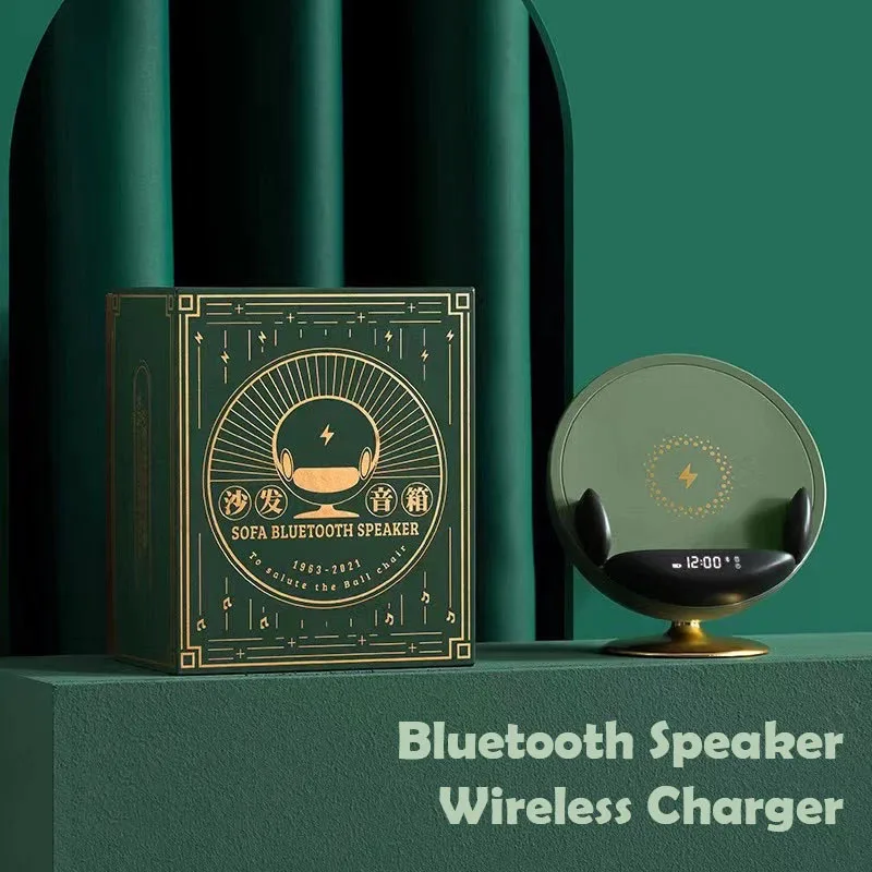 New Bluetooth Speaker Phone Stand Wireless Charging LED Clock Soundbox Retro Wooden Creative Ornament Card Subwoofer HiFi Audio
New Bluetooth Speaker Phone Stand Wireless Charging LED Clock Soundbox Retro Wooden Creative Ornament Card Subwoofer HiFi Audio