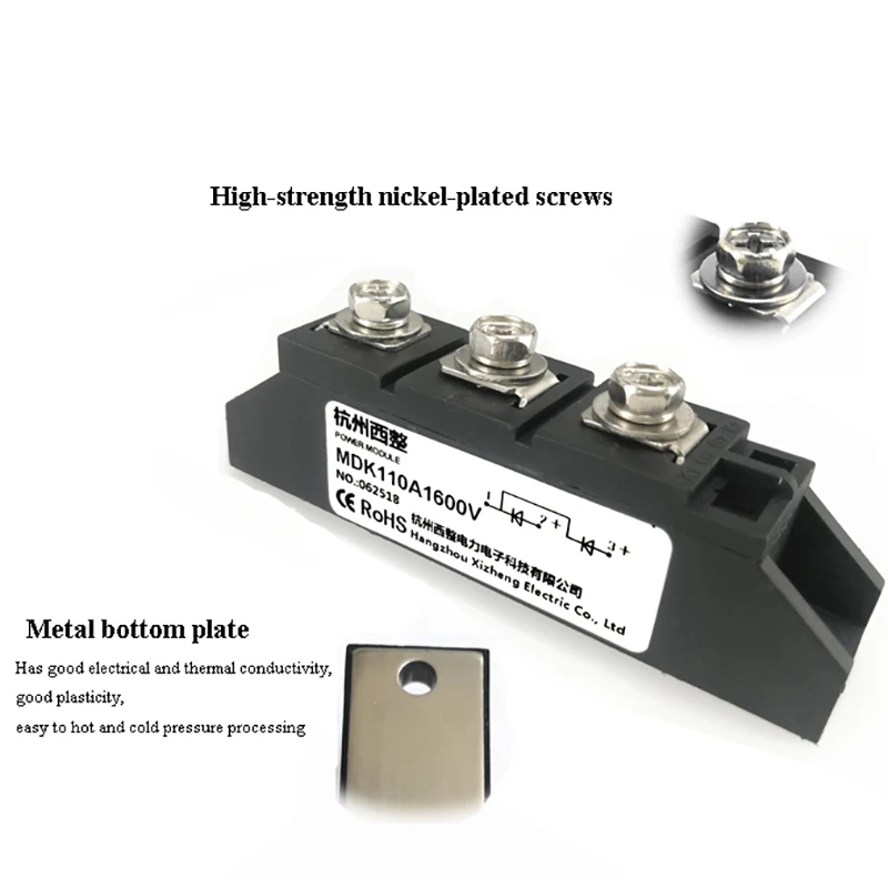55A Anti-recoil Diode photovoltaic MDK26A 40A 55A 70A 90A 110A 1600V Anti-reverse Current 1800V 2000V
55A Anti-recoil Diode photovoltaic MDK26A 40A 55A 70A 90A 110A 1600V Anti-reverse Current 1800V 2000V