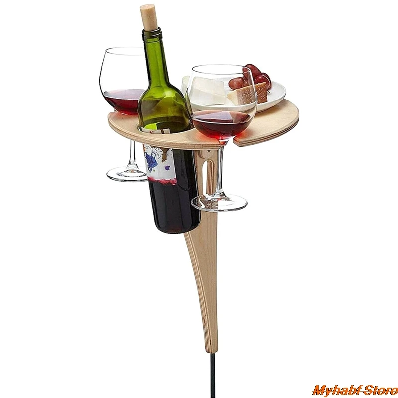 Outdoor Wine Table with Foldable Round Desktop Mini Wooden Picnic Table for Picnic Camping Wine Table Goblet Holder Wine Rack
Outdoor Wine Table with Foldable Round Desktop Mini Wooden Picnic Table for Picnic Camping Wine Table Goblet Holder Wine Rack