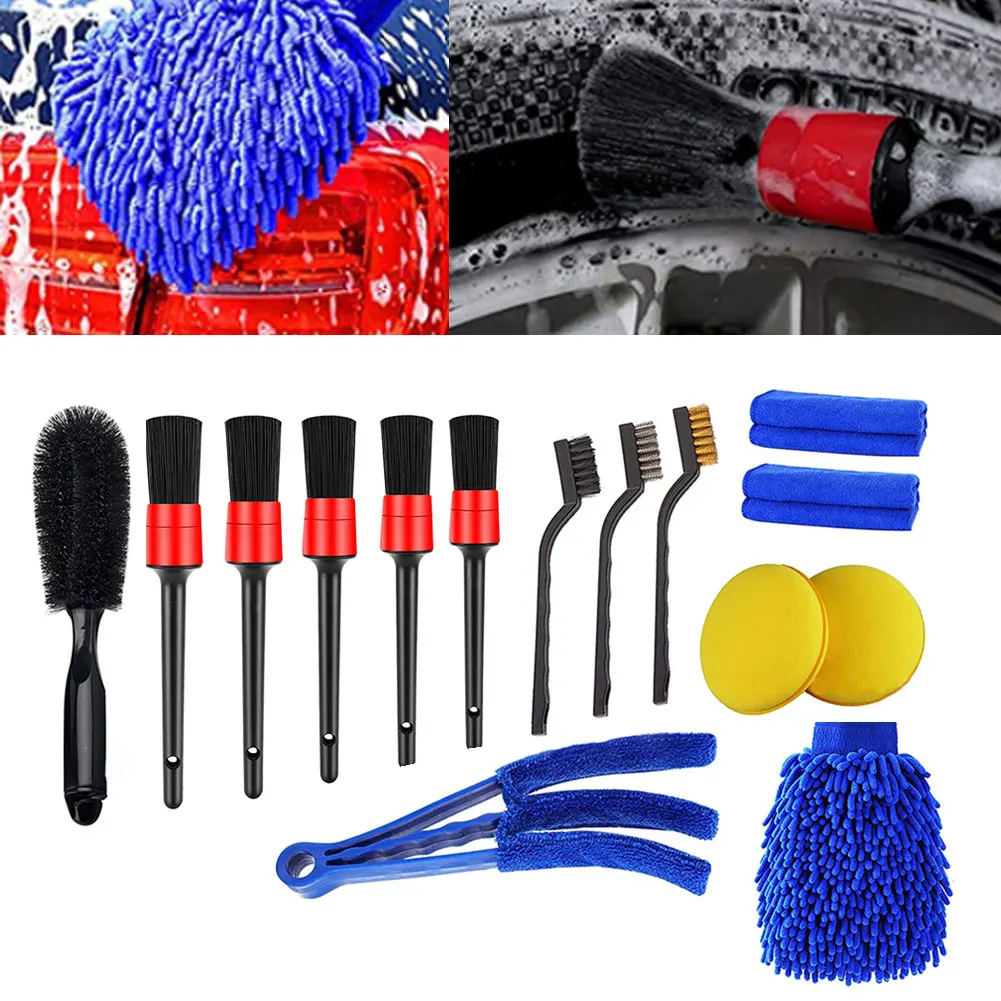 100% Brand New Car Cleaning Brush Suit 15pcs Car Brush Detail Brush Dry Cleaning Dust Hair Brush Multi-function
100% Brand New Car Cleaning Brush Suit 15pcs Car Brush Detail Brush Dry Cleaning Dust Hair Brush Multi-function