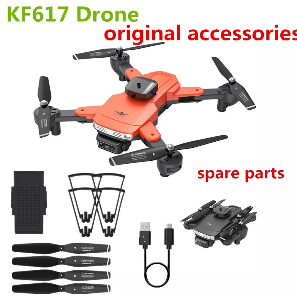 

KF617 Drone Original Accessories Battery 3.7V 1200mAh Propeller Maple Leaf /USB Cable Use For KF617 Mini Drone Spare Parts