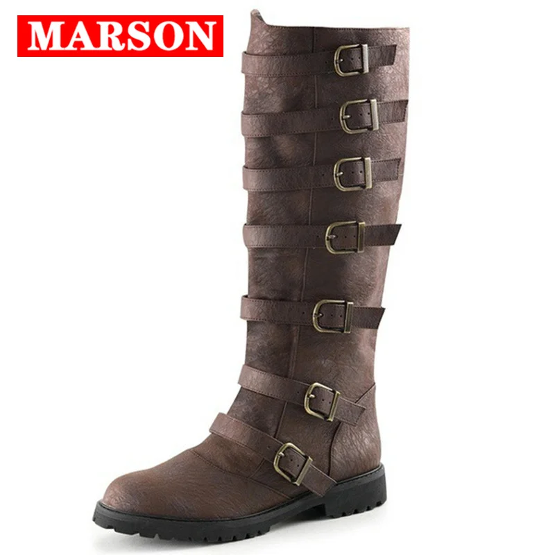New Men Shoes Winter British Locomotive Leather Boots Vintage Knight Ladies Boots Unisex Zapatos Men Boots Plus Size
New Men Shoes Winter British Locomotive Leather Boots Vintage Knight Ladies Boots Unisex Zapatos Men Boots Plus Size