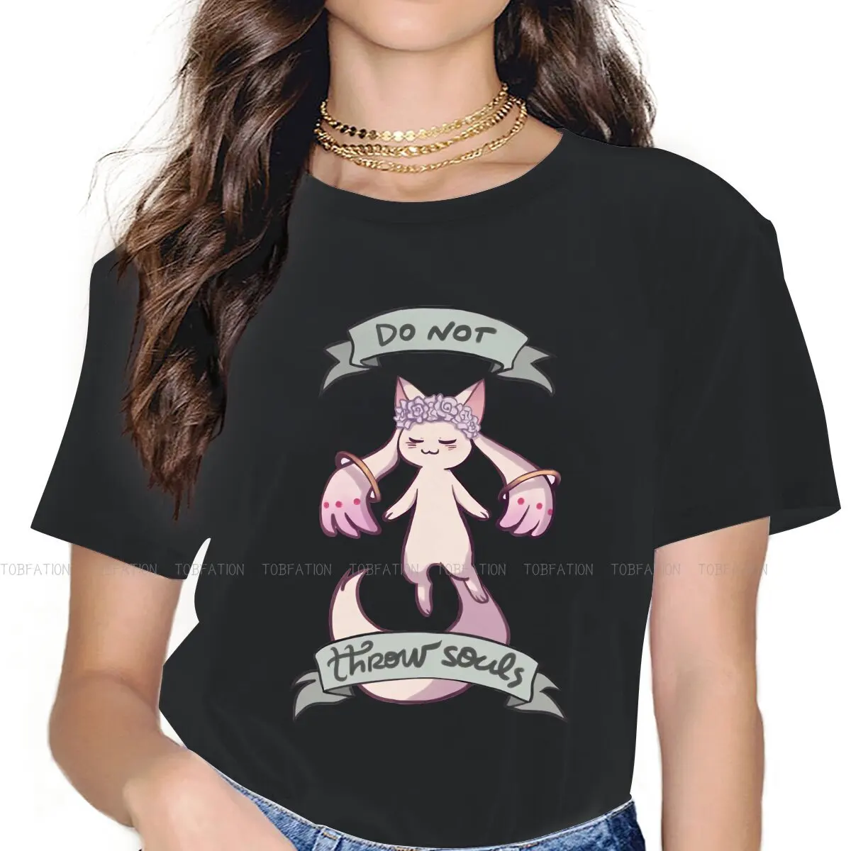 Puella Magi Madoka Magica Anime Women T Shirt Do Not Throw Souls Classic Female Tops Graphic Funny Tees Ladies 5XL Cotton Tshirt
Puella Magi Madoka Magica Anime Women T Shirt Do Not Throw Souls Classic Female Tops Graphic Funny Tees Ladies 5XL Cotton Tshirt