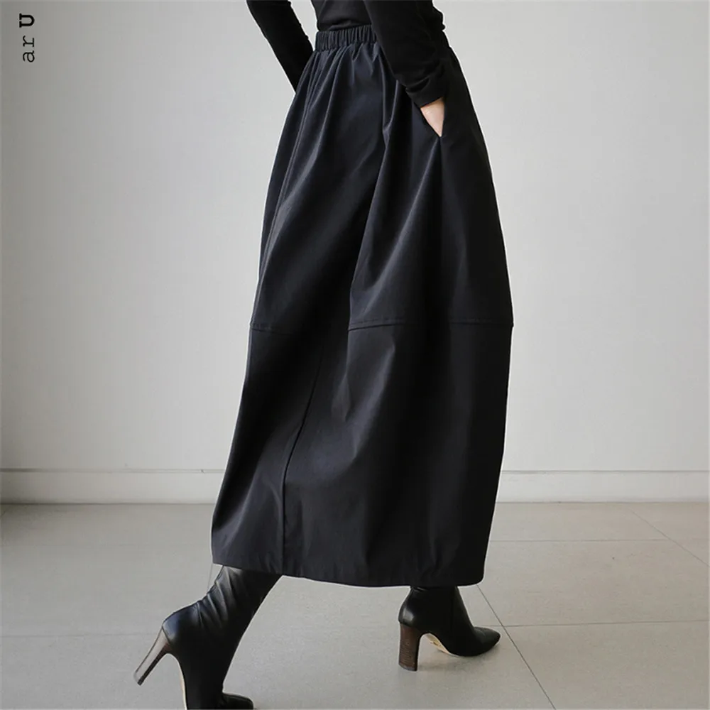 Women's Skirt New 2022 Japanese Style Literary Skirt Pocket High Waist Commuter Black Mid-length A-line Skirt Autumn Spring
Women's Skirt New 2022 Japanese Style Literary Skirt Pocket High Waist Commuter Black Mid-length A-line Skirt Autumn Spring