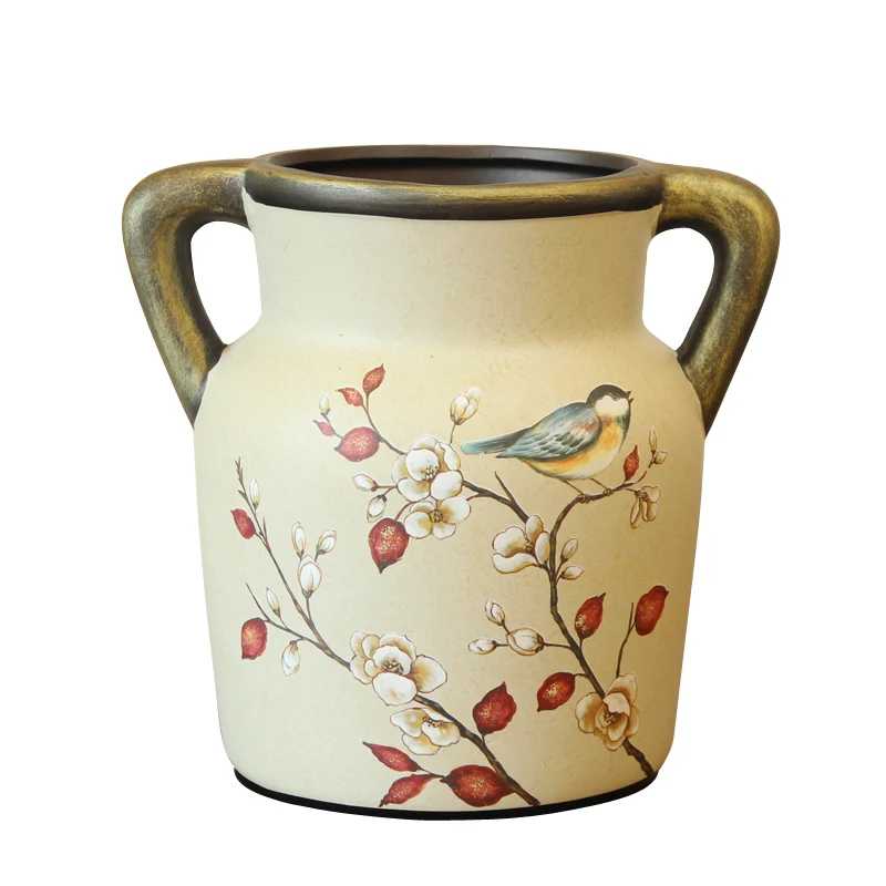 Dining-Table Decoration Vase European Retro Binaural Vase Floral New Chinese Tea Table Ceramic Vase Decoration
Dining-Table Decoration Vase European Retro Binaural Vase Floral New Chinese Tea Table Ceramic Vase Decoration
