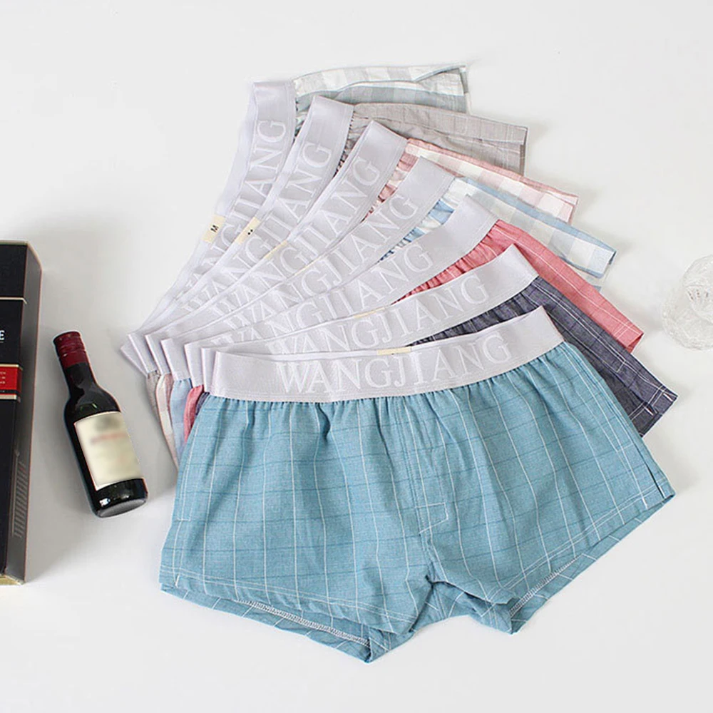 Men Plaid Print Boxers Male Cotton Underwear Loose Beach Shorts U Convex Pouch Breathable Boxer Underpants Summer New Panties
Men Plaid Print Boxers Male Cotton Underwear Loose Beach Shorts U Convex Pouch Breathable Boxer Underpants Summer New Panties