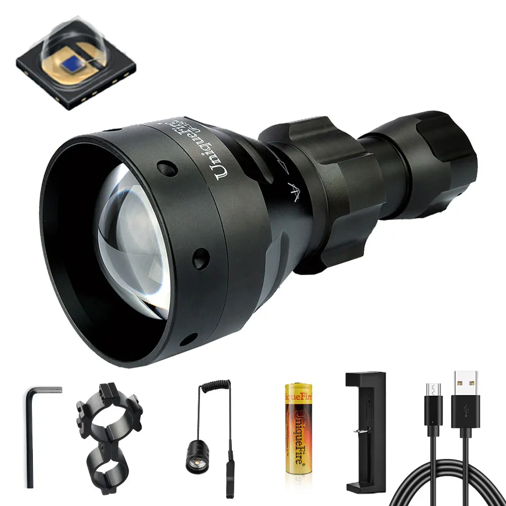 UniqueFire 1504 4715AS IR 850NM Infrared Light Flashlight Night Vision To Hunt Zoom 3M Waterproof 67mm Convex Lens LED Torch
UniqueFire 1504 4715AS IR 850NM Infrared Light Flashlight Night Vision To Hunt Zoom 3M Waterproof 67mm Convex Lens LED Torch