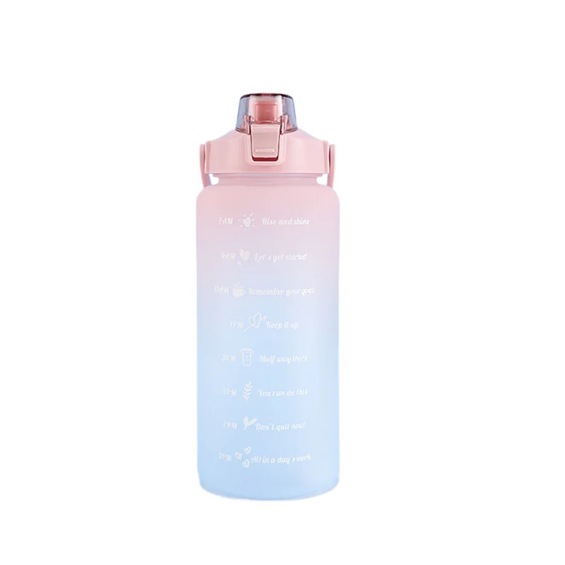 2L Large Capacity Water Bottle Straw Cup Time Scale Reminder Frosted High Temperature Plastic Water CupOutdoor Sports Fitness
2L Large Capacity Water Bottle Straw Cup Time Scale Reminder Frosted High Temperature Plastic Water CupOutdoor Sports Fitness