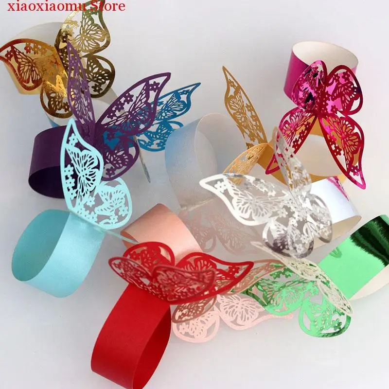 50Pieces/Set Butterfly Style Laser Cut Paper Napkin Rings napkins Holders Hotel Party Decoration Wedding Favors Table Decoration
50Pieces/Set Butterfly Style Laser Cut Paper Napkin Rings napkins Holders Hotel Party Decoration Wedding Favors Table Decoration