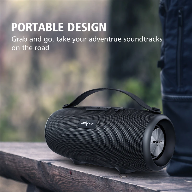 

10W 1800mAh Portable Bluetooth Speaker Wireless Outdoor Mini Column Loudspeaker sport hifi boombox stereo subwoofer