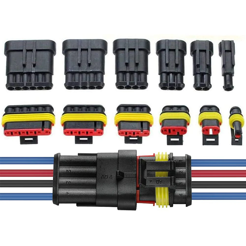 5 Sets 2/3/4/5/6 Pin Waterproof Automotive Male Female Electrical Connectors Plug Way With Wire For Car Motorcycle Marine Truck
5 Sets 2/3/4/5/6 Pin Waterproof Automotive Male Female Electrical Connectors Plug Way With Wire For Car Motorcycle Marine Truck