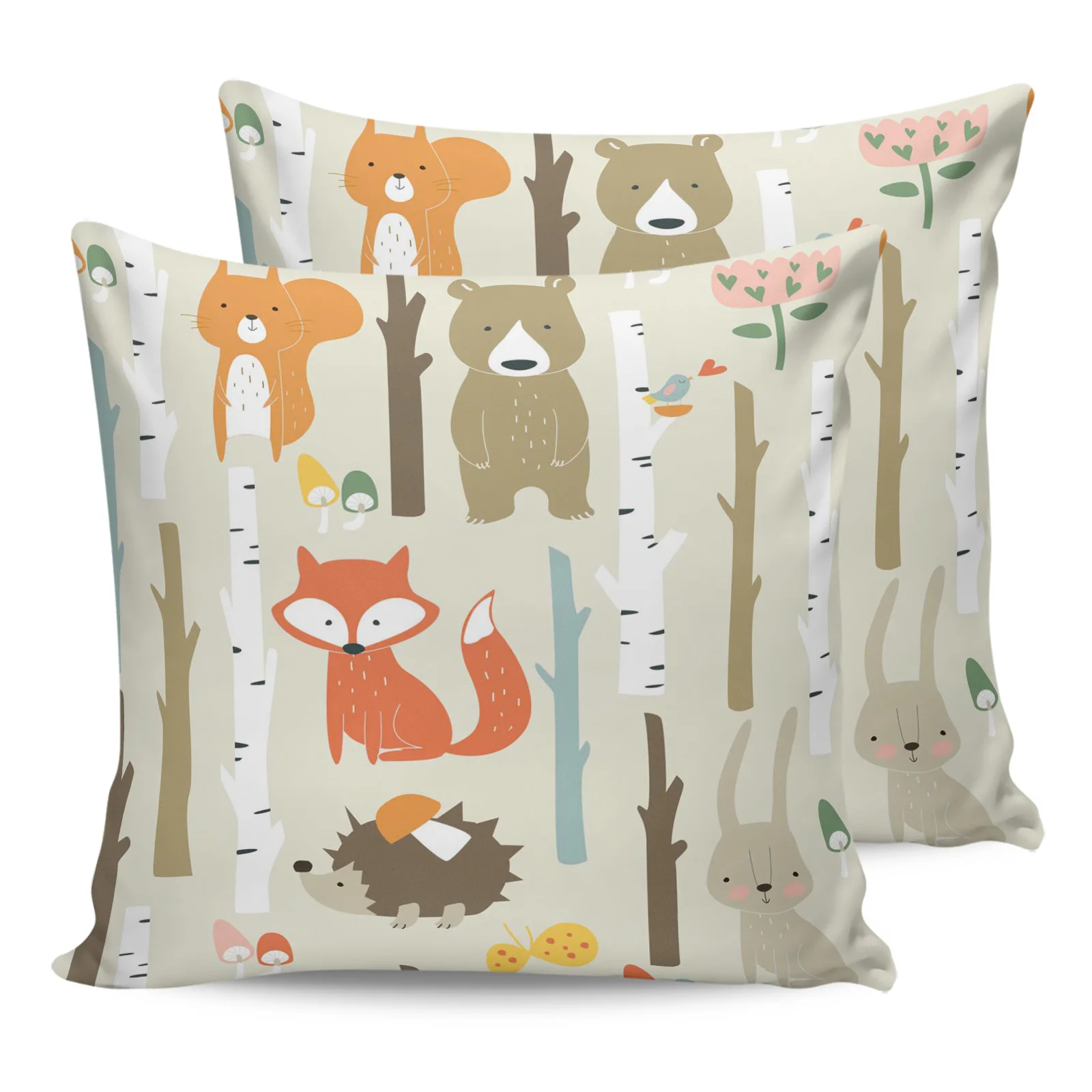 2PCS Pillowcases Cartoon Forest Animal Tree Fox Bear Rabbit Kawaii Cushion Cover Home Bedding Decorative Couch Throw Pillow Case 
2PCS Pillowcases Cartoon Forest Animal Tree Fox Bear Rabbit Kawaii Cushion Cover Home Bedding Decorative Couch Throw Pillow Case
