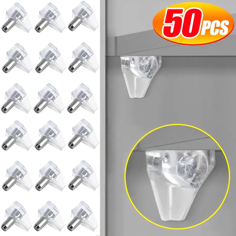 50/10Pcs Clear Shelf Support 5mm Plastic Bracket For Furniture Inside Holder Hardware Central Glass Plate Support Bracket
50/10Pcs Clear Shelf Support 5mm Plastic Bracket For Furniture Inside Holder Hardware Central Glass Plate Support Bracket