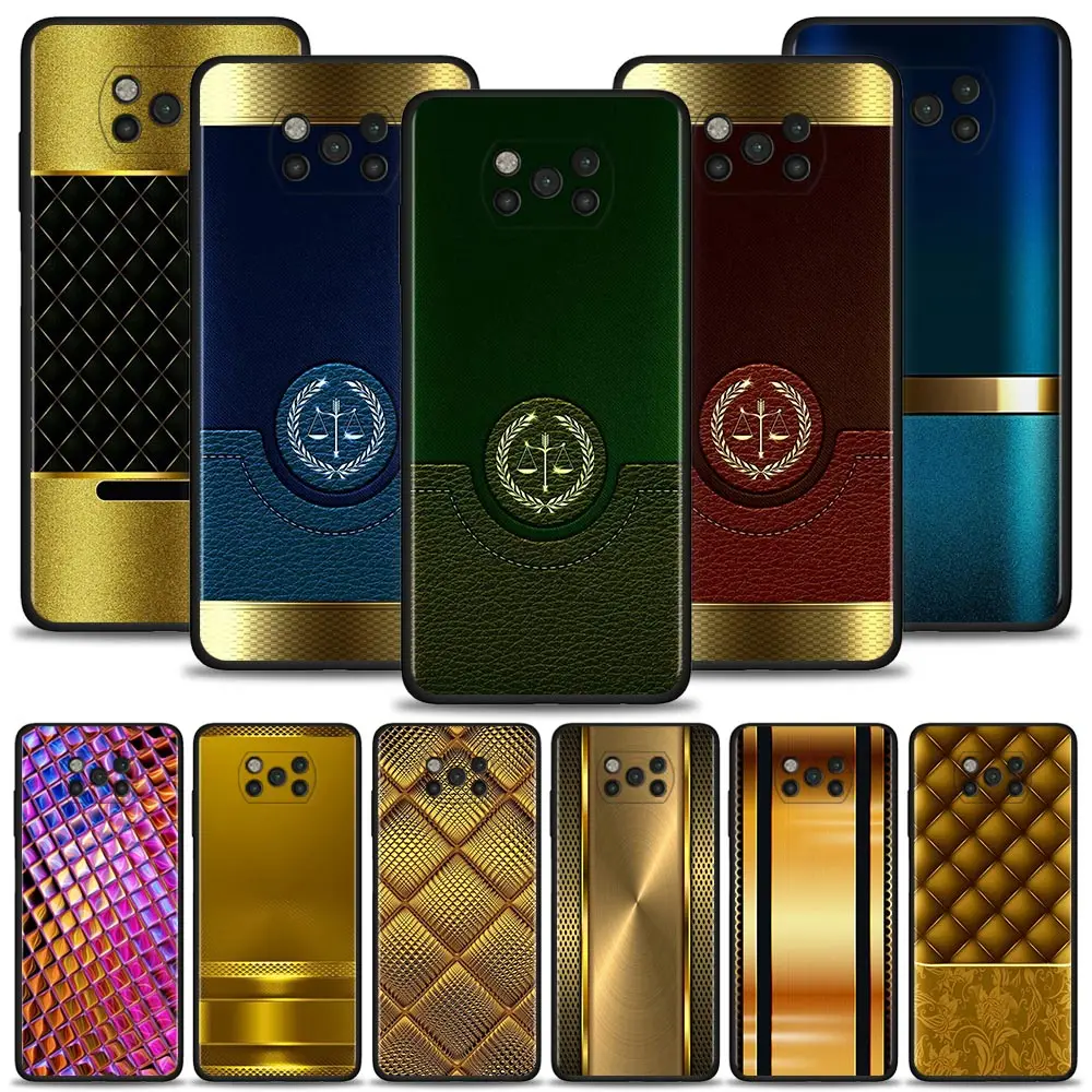 Case For Xiaomi POCO X3 NFC M3 M4 Pro X3 F3 GT Cover for Mi 11T 10T Pro 9T 11 Note 10Lite Civi Luxury Leather Gold Metal Texture
Case For Xiaomi POCO X3 NFC M3 M4 Pro X3 F3 GT Cover for Mi 11T 10T Pro 9T 11 Note 10Lite Civi Luxury Leather Gold Metal Texture
