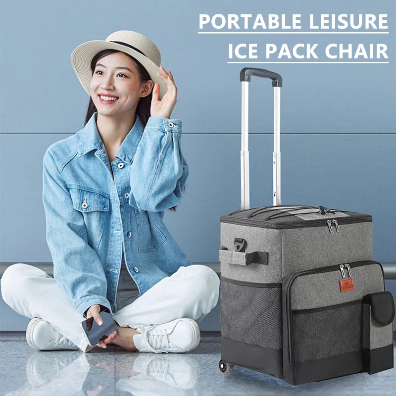 Folding Cooler Box With Pole Camping Thermal Cooler For Drinks Lunch Large-Capacity Ice Storage Pack For Outdoor Picnic Beach
Folding Cooler Box With Pole Camping Thermal Cooler For Drinks Lunch Large-Capacity Ice Storage Pack For Outdoor Picnic Beach