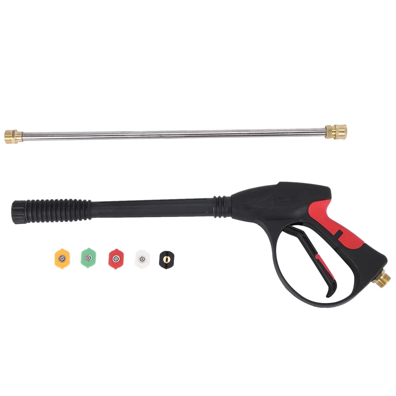 High Pressure Washer Power Spray-Gun 4000Psi With 19 Inch Extension Replacement Wand Lance,5 Quick Connect Nozzles For Honda Exc
High Pressure Washer Power Spray-Gun 4000Psi With 19 Inch Extension Replacement Wand Lance,5 Quick Connect Nozzles For Honda Exc