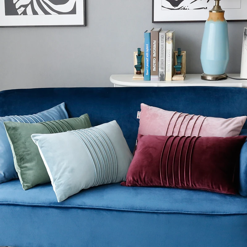 

Мягкая бархатная наволочка для подушки, однотонная, розовая, синяя, зеленая, фиолетовая, домашняя декоративная наволочка для дивана, кровати, стула, прямоугольная, 30x50 см