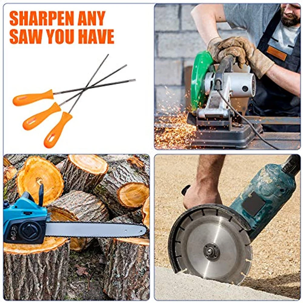 3pcs Chainsaw Chain Sharpener File Sharpener Round Plastic Handle For Chainsaw Accessories Garden Lawn Mowers Tools Power Parts
3pcs Chainsaw Chain Sharpener File Sharpener Round Plastic Handle For Chainsaw Accessories Garden Lawn Mowers Tools Power Parts