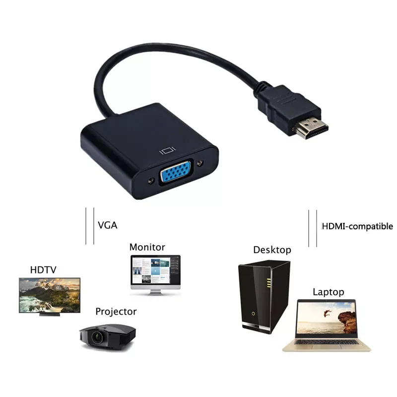 Hot Sales For PS4 PC Laptop TV Box to Projector Displayer HD 1080P Digital to Analog Converter Cable HDMI-compatible to VGA Ada
Hot Sales For PS4 PC Laptop TV Box to Projector Displayer HD 1080P Digital to Analog Converter Cable HDMI-compatible to VGA Ada