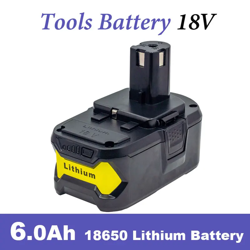 18V 6000mAh Li-ion Replacement Rechargeable Battery for Ryobi ONE+ Power Tool Battery Sutible for BPL1820 P108 P109 P106 P105
18V 6000mAh Li-ion Replacement Rechargeable Battery for Ryobi ONE+ Power Tool Battery Sutible for BPL1820 P108 P109 P106 P105