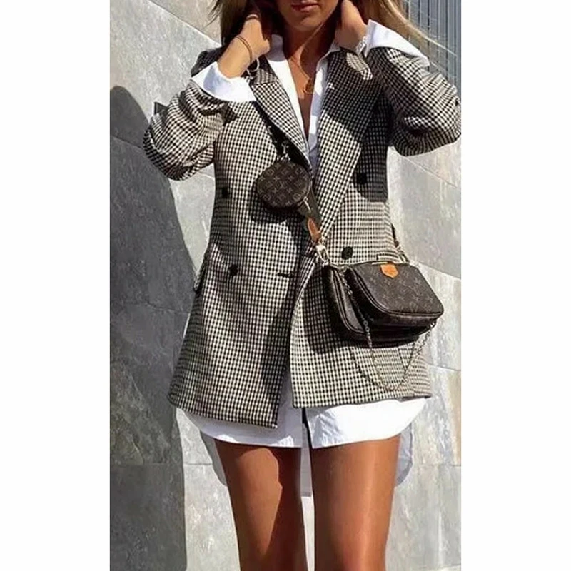 INS Vintage Plaid Blazer Suit Fashion Women Autumn Winter Contrast Colors Coats Casual Commute Office Blazer 2021 New Streetwear
INS Vintage Plaid Blazer Suit Fashion Women Autumn Winter Contrast Colors Coats Casual Commute Office Blazer 2021 New Streetwear