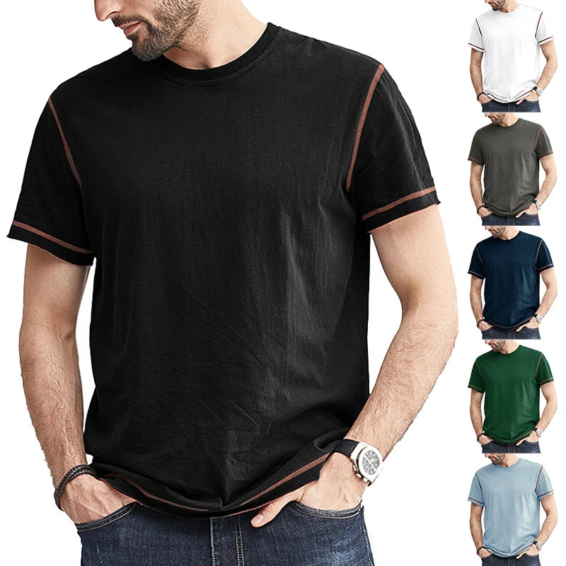 Summer Men's Us Oversized And Oversized Loose Fitting Short Sleeved T-shirt With Round Neck And Thin Edge Color Matching
Summer Men's Us Oversized And Oversized Loose Fitting Short Sleeved T-shirt With Round Neck And Thin Edge Color Matching