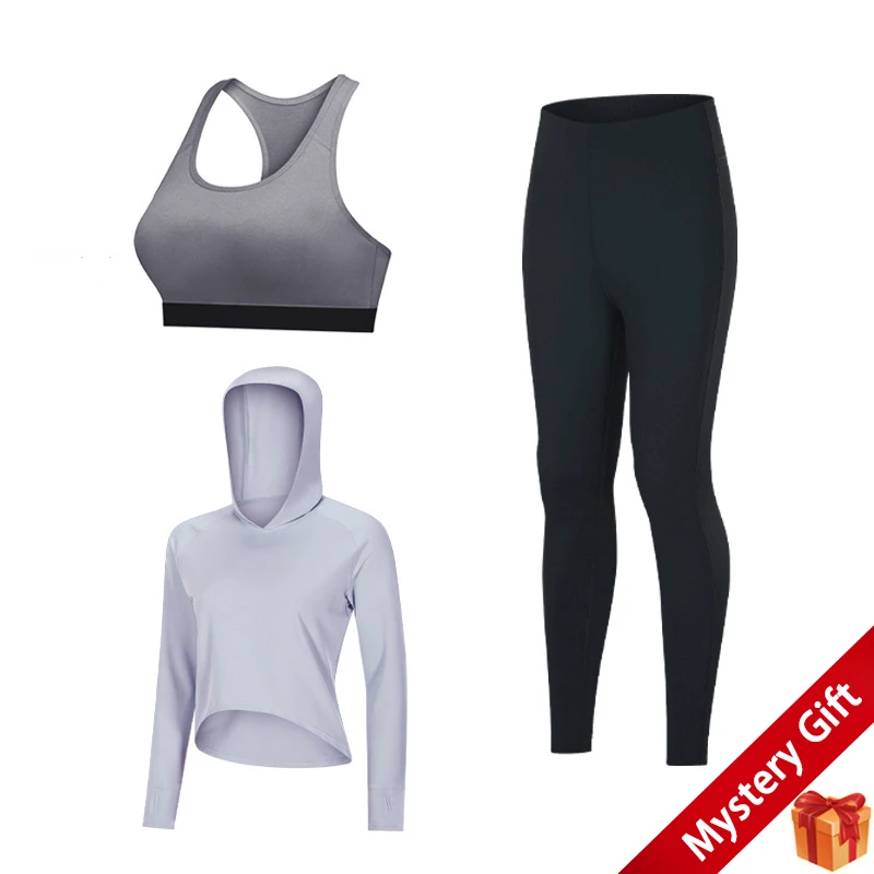 Women's 3pcs Outfits Breathable Sports yoga Clothes Set Crop Tops Long-sleeved Hoodies Leggings Fitness Gym Workout Tracksuit
Women's 3pcs Outfits Breathable Sports yoga Clothes Set Crop Tops Long-sleeved Hoodies Leggings Fitness Gym Workout Tracksuit