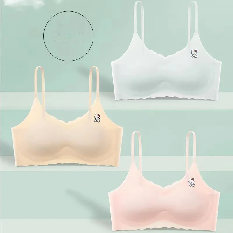 Sanrio Kawaii Anime Hellokitty Ice Silk Seamless Chest Top Cute Cartoon Girl Heart Sport Tank Top Thin Strap Bra Gift Girls Toys
Sanrio Kawaii Anime Hellokitty Ice Silk Seamless Chest Top Cute Cartoon Girl Heart Sport Tank Top Thin Strap Bra Gift Girls Toys