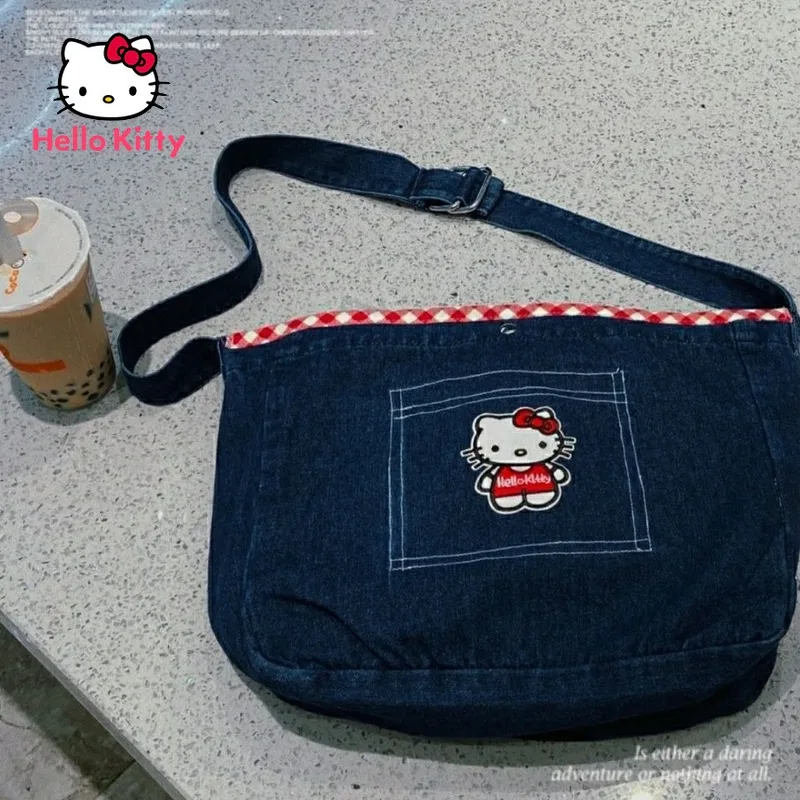 Hello Kitty Messenger Bag Casual Denim Canvas Bag Cartoon Embroidery Ladies Shoulder Bag Large Capacity y2k Cool Street
Hello Kitty Messenger Bag Casual Denim Canvas Bag Cartoon Embroidery Ladies Shoulder Bag Large Capacity y2k Cool Street