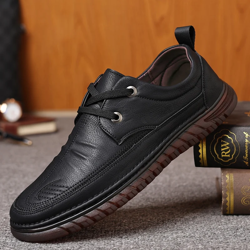 Men Leather Shoes Autumn Man's Luxury Formal Shoe Classic Lace-Up Business Office Smooth Flats Microfiber Leather Upper Zapatos
Men Leather Shoes Autumn Man's Luxury Formal Shoe Classic Lace-Up Business Office Smooth Flats Microfiber Leather Upper Zapatos