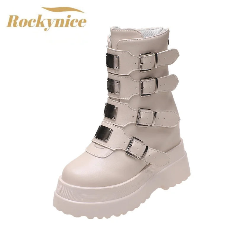 High Platform Women Leather Ankle Boots New Autumn Winter Ladies Thick Sole Sneakers Punk Motorcycle Boots Female Botas De Mujer
High Platform Women Leather Ankle Boots New Autumn Winter Ladies Thick Sole Sneakers Punk Motorcycle Boots Female Botas De Mujer