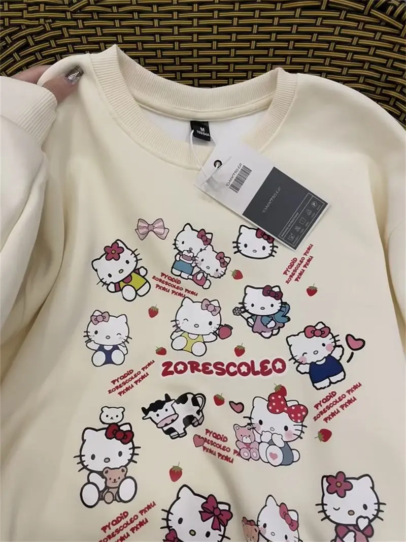 Anime Kawaii Sanrio Hello Kitty Cute Cartoon Women's Sweater Spring Autumn New Student Korean Version Loose All-Match Thin Top
Anime Kawaii Sanrio Hello Kitty Cute Cartoon Women's Sweater Spring Autumn New Student Korean Version Loose All-Match Thin Top