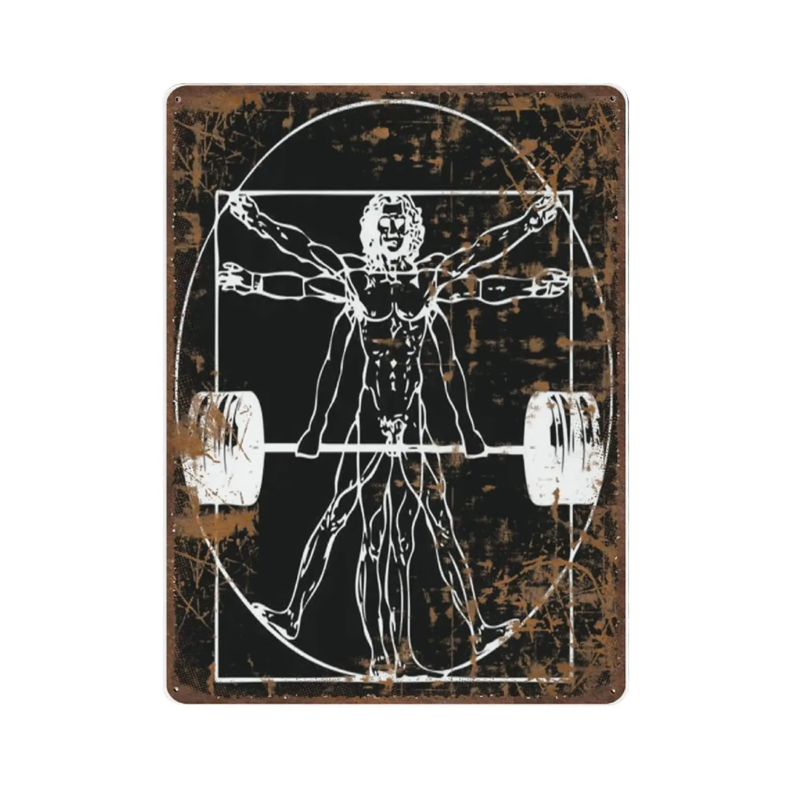 Durable Thick Collectable Metal Sign,Vitruvian Barbell Man, Gym Tin Sign,Gift For Bodybuilding, Weightlifting,Vintage Wall Decor
Durable Thick Collectable Metal Sign,Vitruvian Barbell Man, Gym Tin Sign,Gift For Bodybuilding, Weightlifting,Vintage Wall Decor