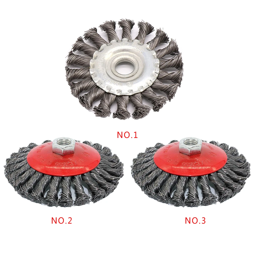 Twist knot steel wire wheel brush M14 Rust removal wire wheel Cup Brush Disc For Angle Grinder
Twist knot steel wire wheel brush M14 Rust removal wire wheel Cup Brush Disc For Angle Grinder