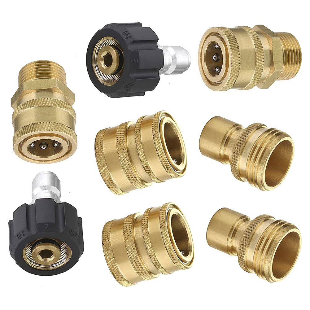 8x Pressure Washer Adapter M22 Swivel To 3/8 Inch Quick Connector Pressure Washer Adapter Set Disconnect For Garden Irrigation
8x Pressure Washer Adapter M22 Swivel To 3/8 Inch Quick Connector Pressure Washer Adapter Set Disconnect For Garden Irrigation