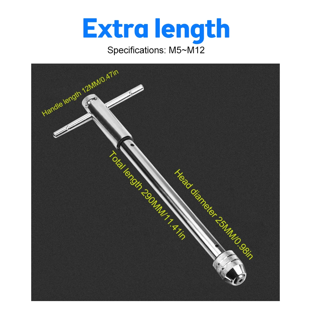 Регулируемый трещоточный держатель для метчиков Aideepen 
Регулируемый трещоточный держатель для метчиков Aideepen