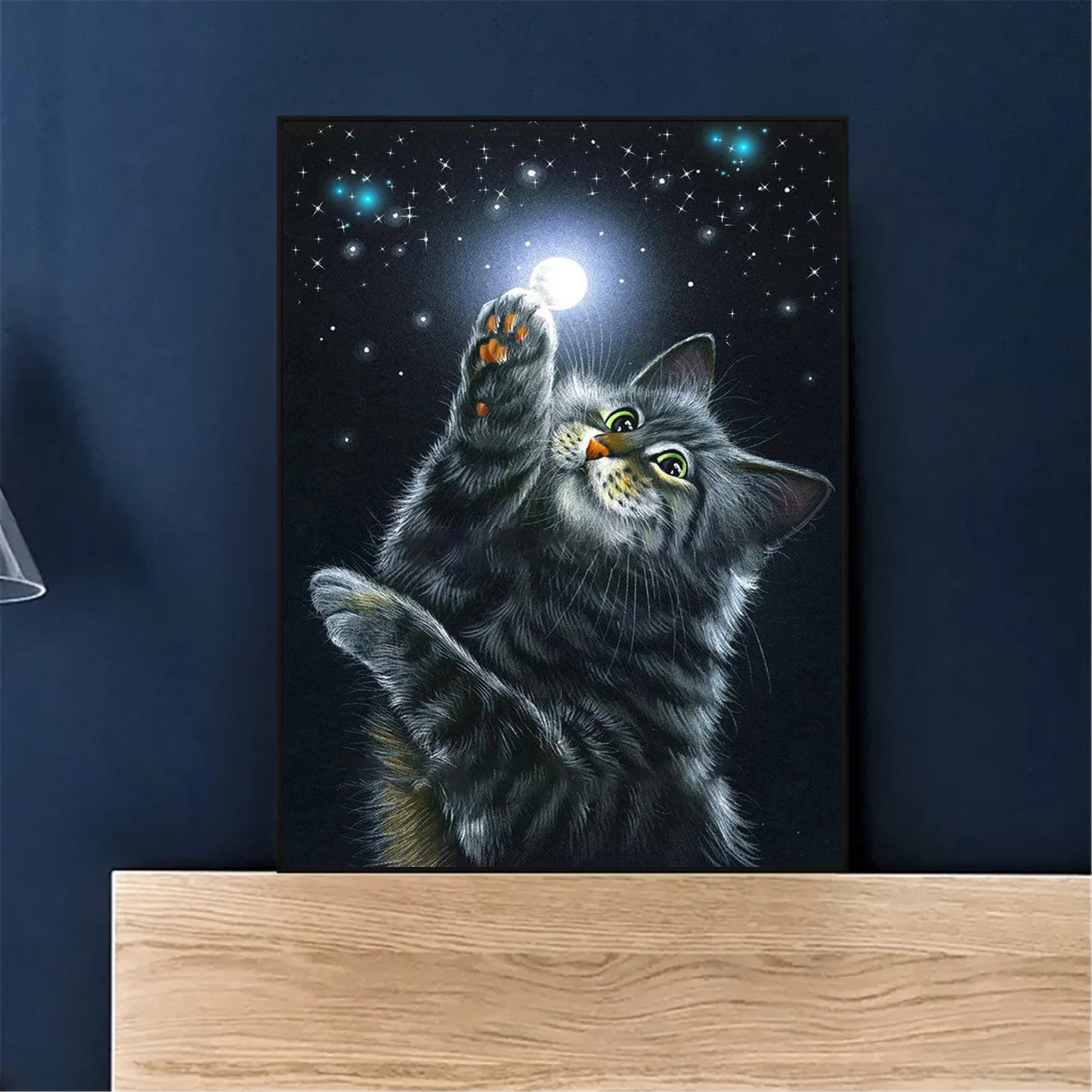 5D DIY Diamond Painting cat touching the moon Cross Stitch Kit Full Diamond Embroidery Animal MRhinestone Picture Home Decor
5D DIY Diamond Painting cat touching the moon Cross Stitch Kit Full Diamond Embroidery Animal MRhinestone Picture Home Decor
