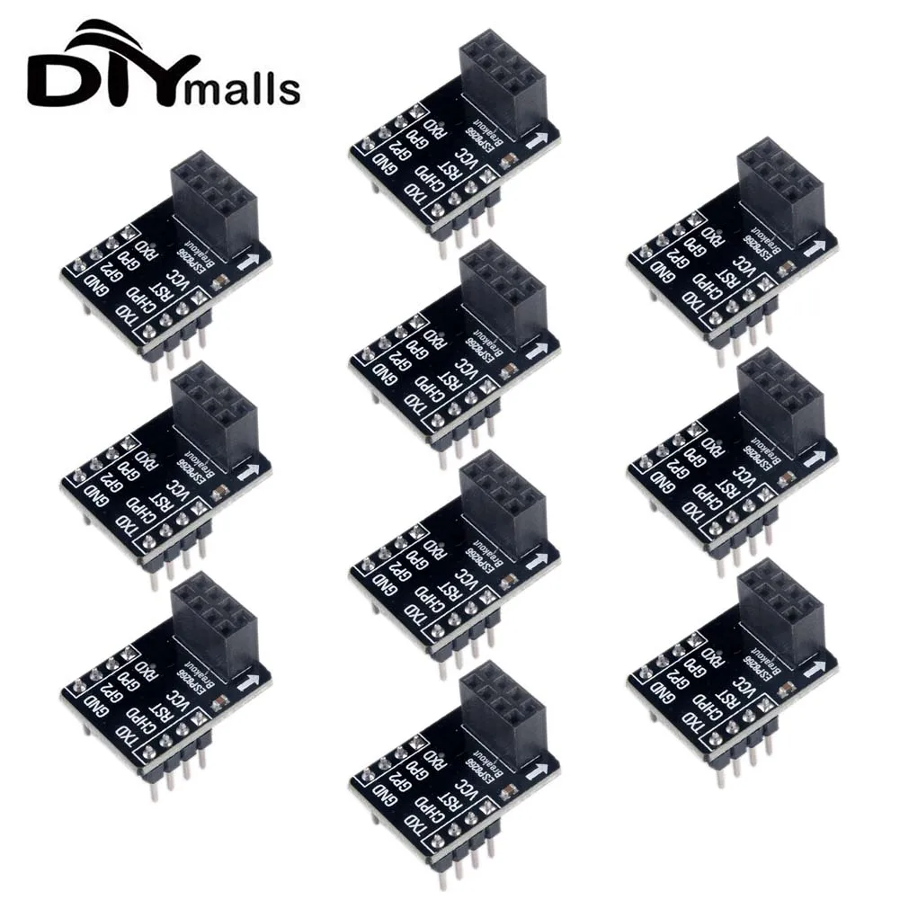 10PCS ESP8266 ESP-01 ESP 01 WiFi Wireless Module Breadboard Adapter PCB 3.3V for Serial Wifi Transceiver Network
10PCS ESP8266 ESP-01 ESP 01 WiFi Wireless Module Breadboard Adapter PCB 3.3V for Serial Wifi Transceiver Network
