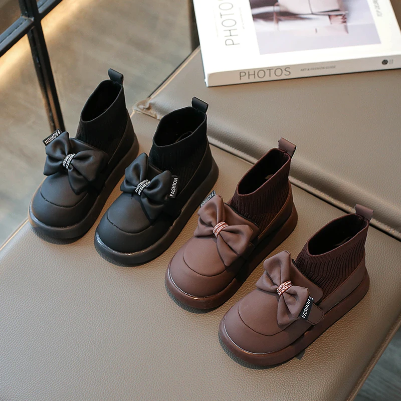 2023 New Children Sock Boots Girls Sweet Bow-tie Design Princess Boots Kids Autumn Spring Leather Boots
2023 New Children Sock Boots Girls Sweet Bow-tie Design Princess Boots Kids Autumn Spring Leather Boots