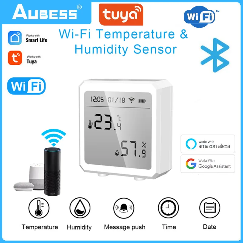 Умный термостат Wi-Fi Tuya и датчик влажности Senso, электрический пульт дистанционного управления температурой и функцией сигнализации, подключ... 
Умный термостат Wi-Fi Tuya и датчик влажности Senso, электрический пульт дистанционного управления температурой и функцией сигнализации, подключ...