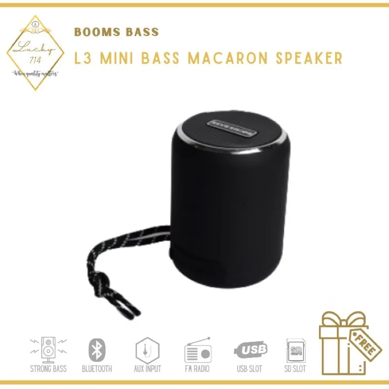 Portable Booms Bass L3 Mini Macaron Bluetooth Speaker With Built In Mic Good For Online Class High Quality Accessories
Portable Booms Bass L3 Mini Macaron Bluetooth Speaker With Built In Mic Good For Online Class High Quality Accessories