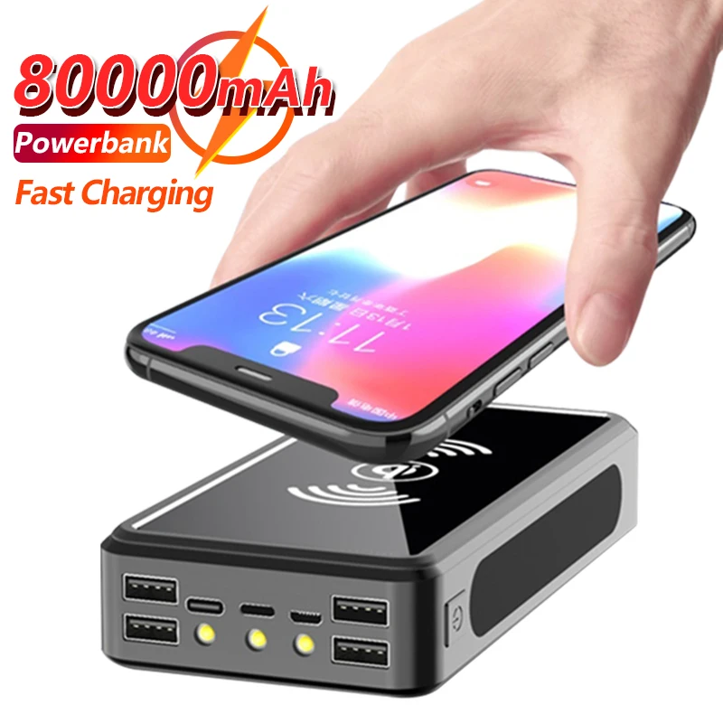 Fast Charger 80000mAh Wireless Solar Power Bank Large Capacity Portable Power Bank External Battery for Xiaomi Samsung IPhone
Fast Charger 80000mAh Wireless Solar Power Bank Large Capacity Portable Power Bank External Battery for Xiaomi Samsung IPhone
