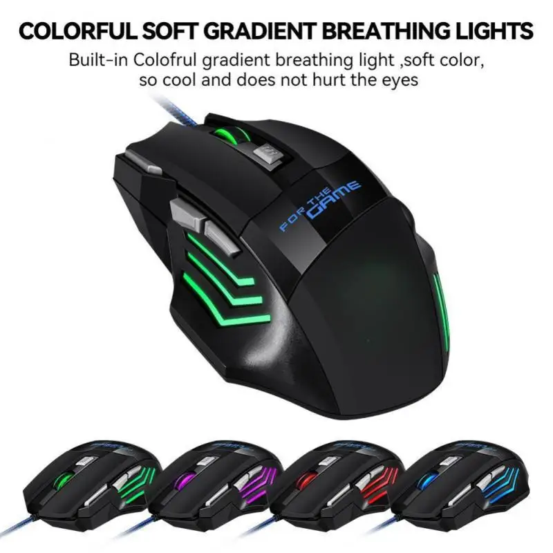 

Professional Wired Gaming Mouse 7 Button 2400DPI LED Optical USB Computer Mouse Game Mice Mouse Game Mause For PC Laptop Gamer