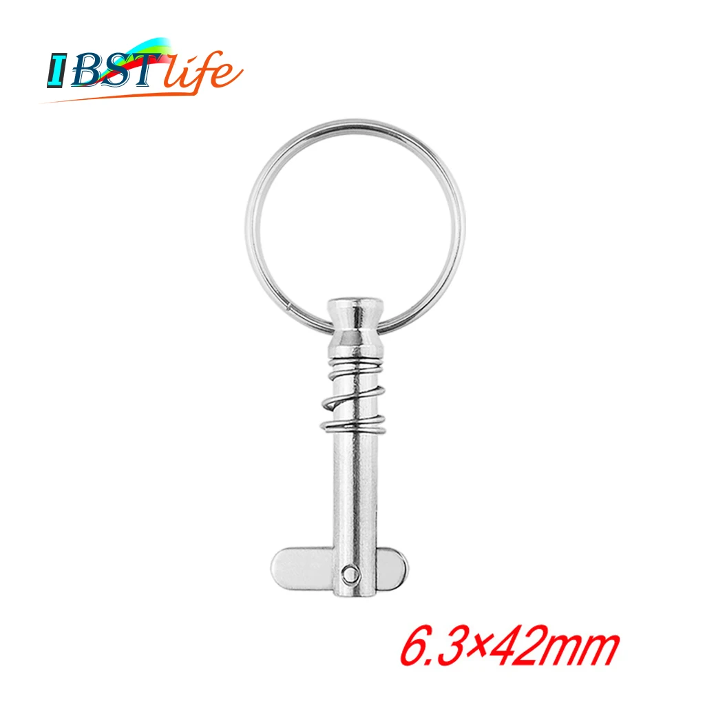 6.3*42mm Marine Grade 1/4 inch Quick Release Pin with Ring for Boat Bimini Top Deck Hinge Marine
6.3*42mm Marine Grade 1/4 inch Quick Release Pin with Ring for Boat Bimini Top Deck Hinge Marine