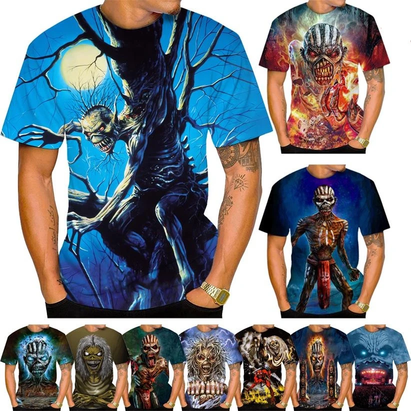 Hot sale new living dead 3D printing t-shirt rock music round neck short sleeve heavy metal fashion casual unisex tops
Hot sale new living dead 3D printing t-shirt rock music round neck short sleeve heavy metal fashion casual unisex tops